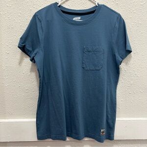Duluth Trading Women's 40 Grit Short Sleeve Pocketed T-Shirt in Blue Large